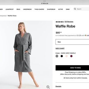 Knix waffle housecoat
